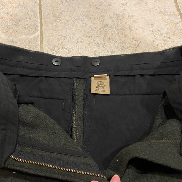 L.L. Bean Heavy Wool Blend Hunter Green Cargo Field Pants Size 12 Workwear - Picture 9 of 11